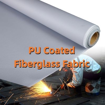Fireproof PU Coated Fiberglass Fabric with 1800°C Temperature Resistance M0 Fire Resistance and 1m to 1.55m Width