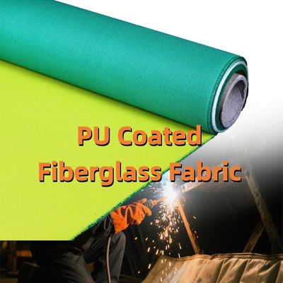 PU Coated Fiberglass Fabric with 460 g/sqm Weight 0.41 mm Thickness and M0 Fire Resistance