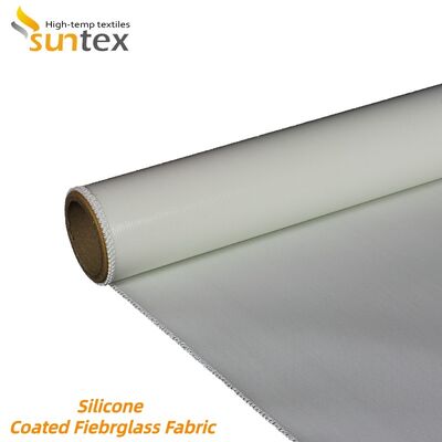 Durable Fireproof Waterproof Silicone Coated Fiberglass Fabric 850g/m2 for High Temperature Resistance