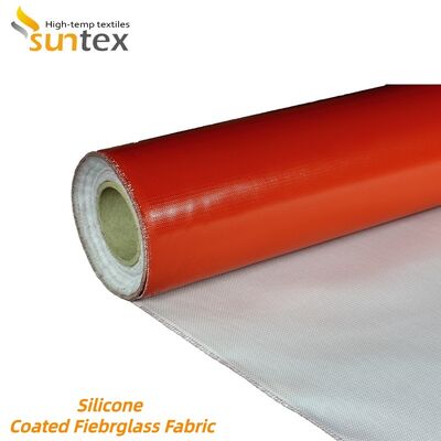 Double Side Silicone Rubber Coated Fiberglass Fabric - Fireproof and 850g/m2 High Silica Fiberglass Cloth