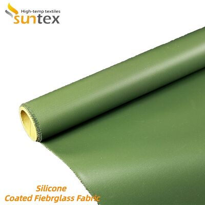 Fireproof Silicone Coated Fiberglass Fabric with High Temperature Resistance (-70~260℃) and Chemical Corrosion Protection