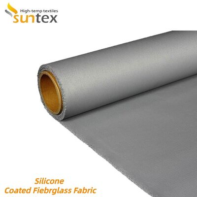 Wholesale Custom 850g/m2 Fireproof Heat Resistant Silicone Coated Fiberglass Fabric High Silica Fiberglass Cloth