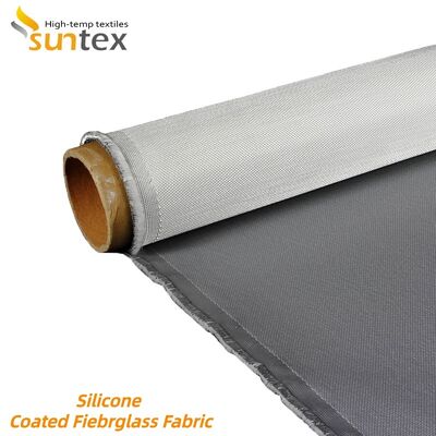 Wholesale Custom 850g/m2 Fireproof Heat Resistant Silicone Coated Fiberglass Fabric High Silica Fiberglass Cloth
