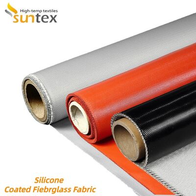 850g/m2 Fireproof Heat Resistant Silicone Coated Fiberglass Fabric for High Temperature Protection