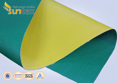 Fireproof Curtains PU Coated Glass Fibre Fabric For Air Distribution System 0.41mm