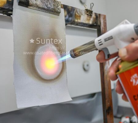 मौसम प्रतिरोधी अग्निरोधक सिलिकॉन लेपित फाइबरग्लास फैब्रिक - बाहरी और रासायनिक वातावरण के लिए 850g/m2 उच्च सिलिका फाइबरग्लास कपड़ा