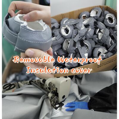 EN-13501 प्रमाणित फायर कर्टेन फैब्रिक जिसमें 550°C तापमान प्रतिरोध और आग और धुएं से सुरक्षा के लिए 0.6mm मोटाई है