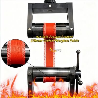 थोक कस्टम अग्निरोधक 850g/m2 गर्मी प्रतिरोधी सिलिकॉन लेपित फाइबरग्लास कपड़े कपड़े