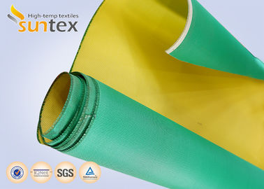 Fireproof Curtains PU Coated Glass Fibre Fabric For Air Distribution System 0.41mm