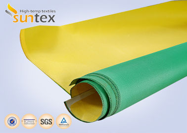 Fireproof Curtains PU Coated Glass Fibre Fabric For Air Distribution System 0.41mm