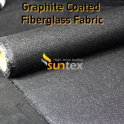 High Temperature Fiberglass Cloth with 750℃ Coating and 550℃ Fabric Resistance in 28.82oz/sqy Graphite Coated Fiberglass Fabric