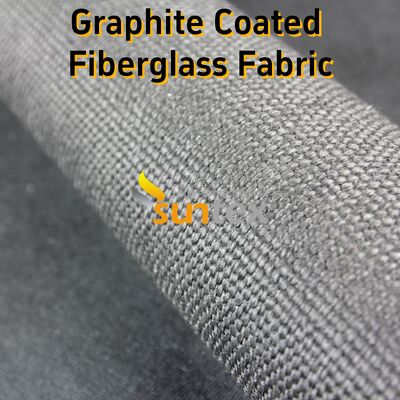 Black Graphite Coated High Temperature Fiberglass Cloth with 750℃ Temperature Resistance and Abrasion Resistant Properties
