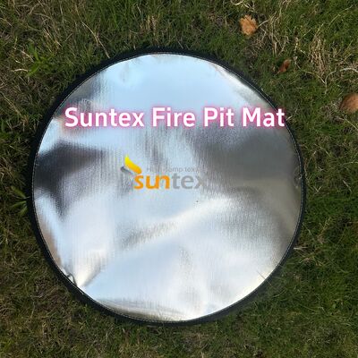 Double Sided 550°C Heat Resistant Fire Pit Mat with Customizable Size for Deck and Patio Protection