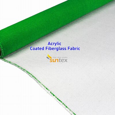 Fireproof Acrylic Coated Fiberglass Fabric with 550 Degree C Temperature Resistance for Welding Blankets