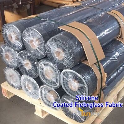 औद्योगिक अनुप्रयोगों के लिए उच्च तापमान प्रतिरोध के साथ जलरोधी और अग्निरोधी सिलिकॉन लेपित फाइबरग्लास कपड़े