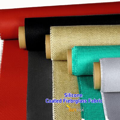 औद्योगिक अनुप्रयोगों के लिए उच्च तापमान प्रतिरोधी अग्निरोधक विरोधी आंसू सिलिकॉन लेपित फाइबरग्लास कपड़े