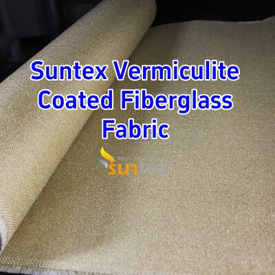 High Silica Fiberglass Fabric with Double-Sided Vermiculite Coating for 750℃ Temperature Resistance and Excellent Abrasion Resistance