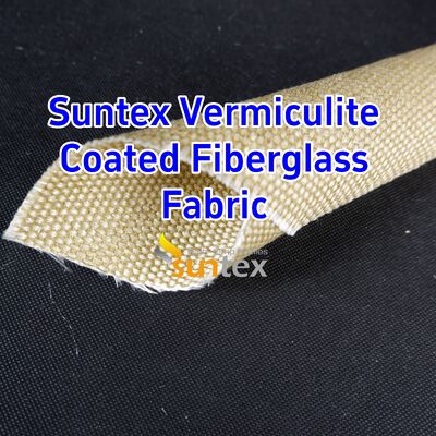 750℃ Temperature Resistance Vermiculite Coated Fiberglass Cloth with Excellent Abrasion Resistance and Double-Sided Vermiculite Coating