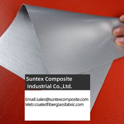 560g/sqm Weight 0.42mm Thickness Two Side Silicone Rubber Coated Fiberglass Fabric for Fireproof Applications