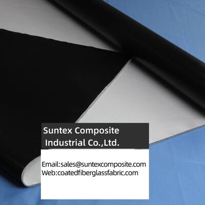 High Temperature Silicone Coated Fiberglass Fabric with Two Side Silicone Rubber Coating and Alkali Free E-Glass for 550°C Resistance