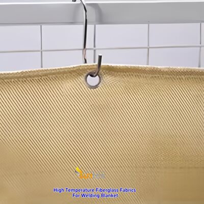 लौ प्रतिरोधी शीसे फाइबर वेल्डिंग कंबल गर्मी प्रतिरोधी 550°C तक एक्रिलिक लेपित आग कंबल