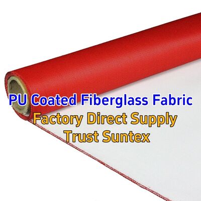 High Strength 460 g/sqm PU Coated Fiberglass Fabric with 0.41 mm Thickness and M0 Fire Resistance