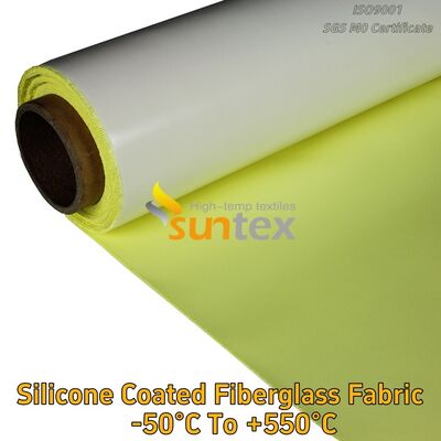 Suntex Heat Resistant C-Glass Fire Retardant Silicone Coated Silicone Rubber Coated Fiberglass Sheet/Fabric/Cloth