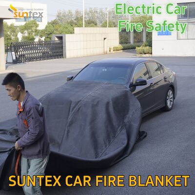 OEM Durable Fiberglass Fire Escape Blanket for EV Cars 550C Heat Resistant Silicone Coated