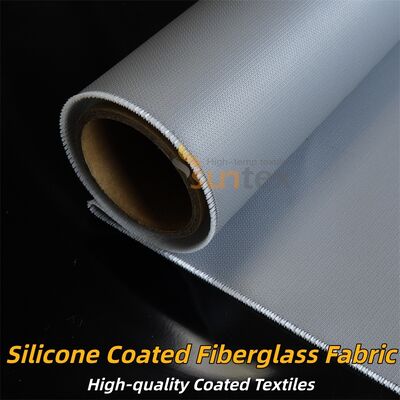 High Temperature Resistant Double Sided Grey Silicone Coated Fiberglass Fabric for Fire Retardant Industrial Curtains