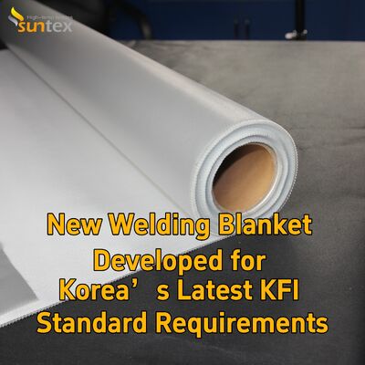 Suntex New R&D Grey Silicone Fiberglass Welding Blanket Compliant with Korea KFI Standard