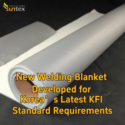 Suntex Grey Silicone Coated Fiberglass Welding Blanket | Korea Latest KFI Standard