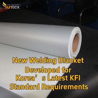 Suntex Grey Silicone Coated Fiberglass Fabric Welding Blanket Meets Korea KFI Requirement