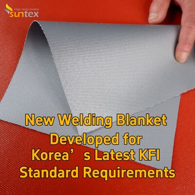 Suntex Grey Silicone Coated Fiberglass Fabric Welding Blanket Meets Korea KFI Requirement