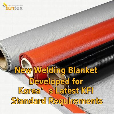 Suntex Grey Silicone Coated Fiberglass Welding Blanket | Korea Latest KFI Standard